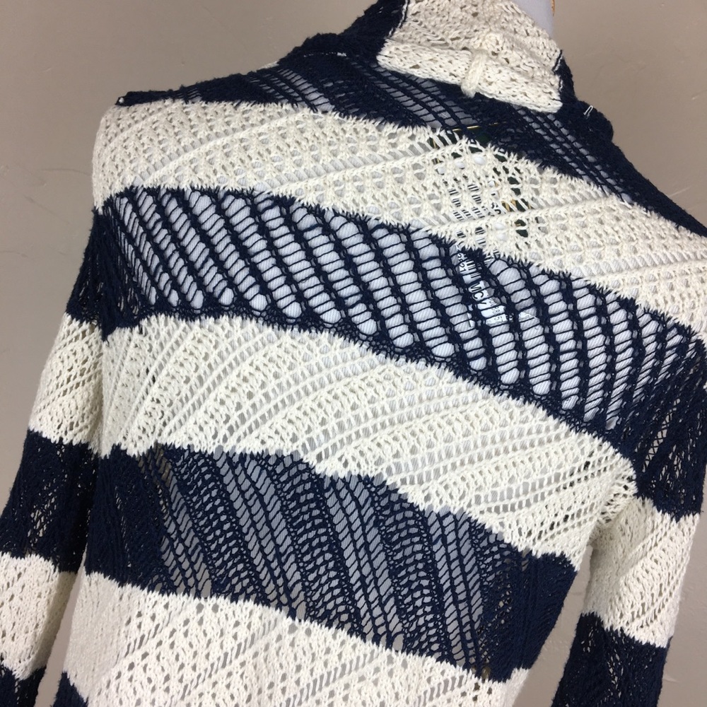 Lauren Ralph Lauren navy and cream cardigan - Picture 6 of 7